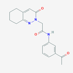 molecular formula C18H19N3O3 B2547698 N-(3-acetylphenyl)-2-(3-oxo-5,6,7,8-tetrahydrocinnolin-2(3H)-yl)acetamide CAS No. 932972-43-5