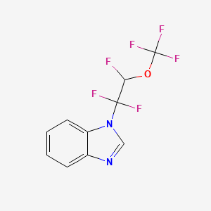 molecular formula C10H6F6N2O B2547703 1-[1,1,2-三氟-2-(三氟甲氧基)乙基]苯并咪唑 CAS No. 2375267-63-1