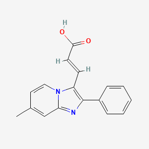 molecular formula C17H14N2O2 B2547709 3-(7-Methyl-2-phenyl-imidazo[1,2-a]pyridin-3-yl)acrylic acid CAS No. 727652-24-6