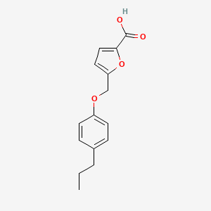 molecular formula C15H16O4 B2547713 5-[(4-丙基苯氧基)甲基]呋喃-2-羧酸 CAS No. 330826-84-1