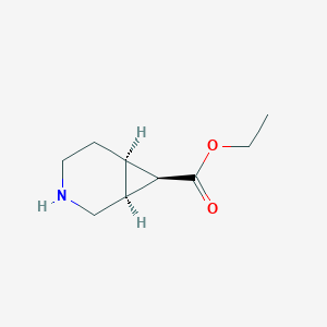 molecular formula C9H15NO2 B2547715 (1S,6R,7R)-3-氮杂双环[4.1.0]庚烷-7-甲酸乙酯 CAS No. 2138157-55-6