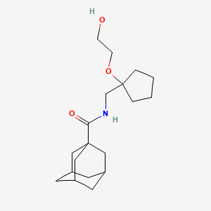 molecular formula C19H31NO3 B2547719 (3r,5r,7r)-N-((1-(2-hydroxyethoxy)cyclopentyl)methyl)adamantane-1-carboxamide CAS No. 2309780-72-9