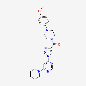 molecular formula C24H29N7O2 B2547730 [4-(4-methoxyphenyl)piperazino][1-(6-piperidino-4-pyrimidinyl)-1H-imidazol-4-yl]methanone CAS No. 1251610-75-9