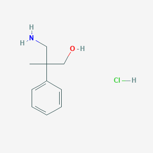 molecular formula C10H16ClNO B2547738 3-Amino-2-methyl-2-phenylpropan-1-ol;hydrochloride CAS No. 98459-59-7