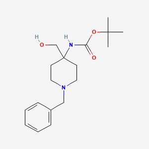 CC(C)(C)OC(=O)NC1(CO)Ccn(CC2=CC=CC=C2)CC1