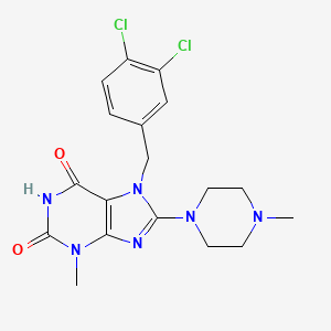7-(3,4-dichlorobenzyl)-3-methyl-8-(4-methylpiperazin-1-yl)-1H-purine-2,6(3H,7H)-dione
