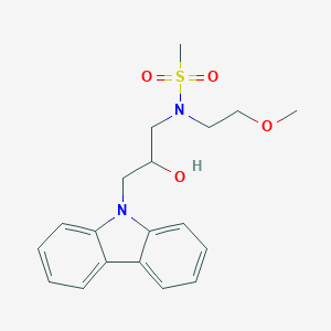 molecular formula C19H24N2O4S B254775 N-(3-(9H-carbazol-9-yl)-2-hydroxypropyl)-N-(2-methoxyethyl)methanesulfonamide 