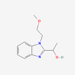 molecular formula C12H16N2O2 B2547753 1-(1-(2-甲氧基乙基)-1H-苯并[d]咪唑-2-基)乙醇 CAS No. 612524-48-8