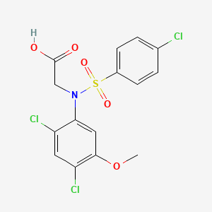 2-(2,4-dichloro-N-(4-chlorophenyl)sulfonyl-5-methoxyanilino)acetic acid