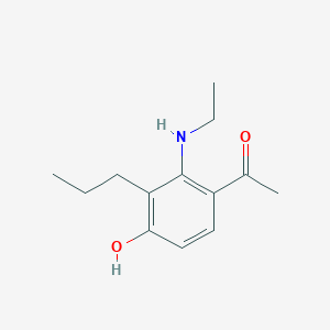 molecular formula C13H19NO2 B2547763 1-[2-(Ethylamino)-4-hydroxy-3-propylphenyl]ethan-1-one CAS No. 248591-77-7