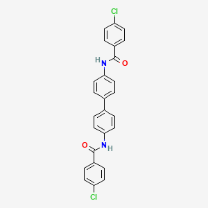 4-chloro-N-[4-[4-[(4-chlorobenzoyl)amino]phenyl]phenyl]benzamide