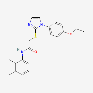 molecular formula C21H23N3O2S B2547771 N-(2,3-dimethylphenyl)-2-((1-(4-ethoxyphenyl)-1H-imidazol-2-yl)thio)acetamide CAS No. 688336-35-8