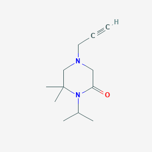 molecular formula C12H20N2O B2547779 6,6-Dimethyl-1-propan-2-yl-4-prop-2-ynylpiperazin-2-one CAS No. 1436044-50-6