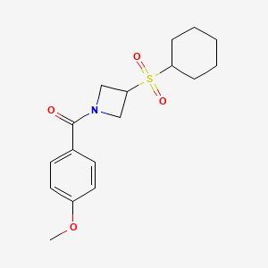 (3-(Cyclohexylsulfonyl)azetidin-1-yl)(4-methoxyphenyl)methanone