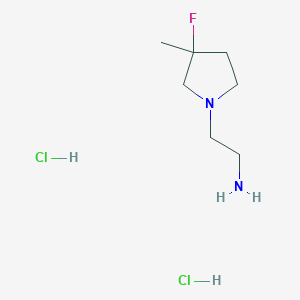molecular formula C7H17Cl2FN2 B2547781 2-(3-Fluoro-3-methylpyrrolidin-1-yl)ethanamine;dihydrochloride CAS No. 2229264-15-5