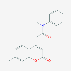 N-ethyl-2-(7-methyl-2-oxo-2H-chromen-4-yl)-N-phenylacetamide