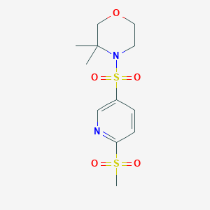 3,3-Dimethyl-4-(6-methylsulfonylpyridin-3-yl)sulfonylmorpholine