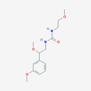 molecular formula C14H22N2O4 B2547784 1-(2-甲氧基-2-(3-甲氧基苯基)乙基)-3-(2-甲氧基乙基)脲 CAS No. 1797715-71-9