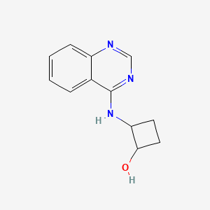 molecular formula C12H13N3O B2547790 2-[(Quinazolin-4-yl)amino]cyclobutan-1-ol CAS No. 2198959-67-8