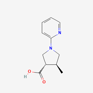 molecular formula C11H14N2O2 B2547791 (3S,4S)-4-methyl-1-(pyridin-2-yl)pyrrolidine-3-carboxylic acid CAS No. 1808497-42-8