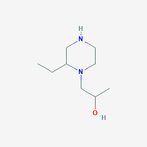 molecular formula C9H20N2O B2547795 1-(2-Ethylpiperazin-1-yl)propan-2-ol CAS No. 1354949-73-7