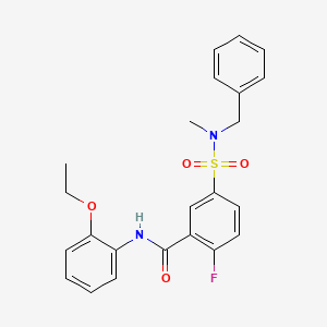molecular formula C23H23FN2O4S B2547800 5-[benzyl(methyl)sulfamoyl]-N-(2-ethoxyphenyl)-2-fluorobenzamide CAS No. 451500-44-0