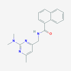 molecular formula C19H20N4O B2547803 N-((2-(dimethylamino)-6-methylpyrimidin-4-yl)methyl)-1-naphthamide CAS No. 1797721-29-9