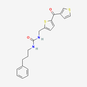 molecular formula C20H20N2O2S2 B2547809 1-(3-Phenylpropyl)-3-((5-(thiophene-3-carbonyl)thiophen-2-yl)methyl)urea CAS No. 1796970-61-0