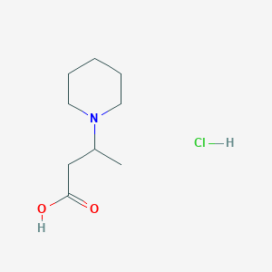 molecular formula C9H18ClNO2 B2547815 3-(1-哌啶基)丁酸盐酸盐 CAS No. 237062-39-4