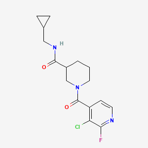 molecular formula C16H19ClFN3O2 B2547831 1-(3-chloro-2-fluoropyridine-4-carbonyl)-N-(cyclopropylmethyl)piperidine-3-carboxamide CAS No. 2094207-57-3