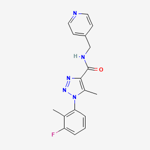 molecular formula C17H16FN5O B2547836 1-(3-fluoro-2-methylphenyl)-5-methyl-N-(pyridin-4-ylmethyl)-1H-1,2,3-triazole-4-carboxamide CAS No. 1326827-47-7
