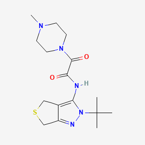 molecular formula C16H25N5O2S B2547851 N-(2-叔丁基-4,6-二氢噻吩并[3,4-c]吡唑-3-基)-2-(4-甲基哌嗪-1-基)-2-氧代乙酰胺 CAS No. 899756-55-9