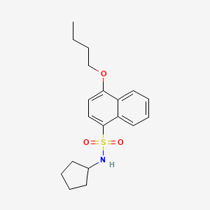 molecular formula C19H25NO3S B2547858 4-butoxy-N-cyclopentylnaphthalene-1-sulfonamide CAS No. 1206137-34-9