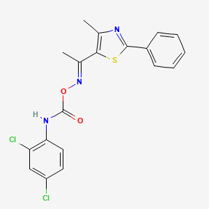 5-({[(2,4-Dichloroanilino)carbonyl]oxy}ethanimidoyl)-4-methyl-2-phenyl-1,3-thiazole