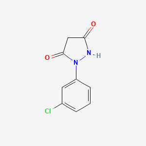 molecular formula C9H7ClN2O2 B2547870 1-(3-Chlorophenyl)pyrazolidine-3,5-dione CAS No. 355829-30-0