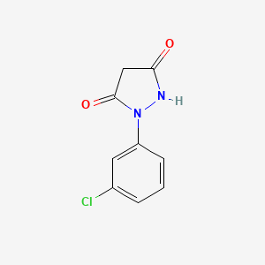 molecular formula C9H7ClN2O2 B2547870 1-(3-クロロフェニル)ピラゾリジン-3,5-ジオン CAS No. 355829-30-0