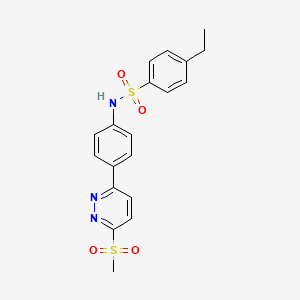 4-ethyl-N-[4-(6-methylsulfonylpyridazin-3-yl)phenyl]benzenesulfonamide