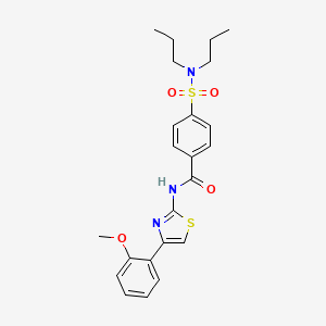 4-(dipropylsulfamoyl)-N-[4-(2-methoxyphenyl)-1,3-thiazol-2-yl]benzamide