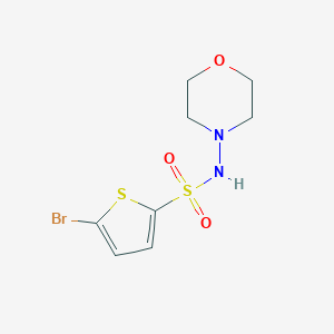 molecular formula C8H11BrN2O3S2 B254788 5-bromo-N-(4-morpholinyl)-2-thiophenesulfonamide 