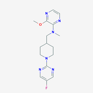 N-[[1-(5-Fluoropyrimidin-2-yl)piperidin-4-yl]methyl]-3-methoxy-N-methylpyrazin-2-amine