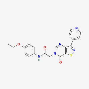 molecular formula C20H17N5O3S B2547898 N-(4-ethoxyphenyl)-2-(7-oxo-3-(pyridin-4-yl)isothiazolo[4,5-d]pyrimidin-6(7H)-yl)acetamide CAS No. 1251553-38-4