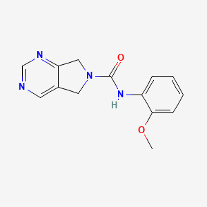 molecular formula C14H14N4O2 B2547900 N-(2-methoxyphenyl)-5H-pyrrolo[3,4-d]pyrimidine-6(7H)-carboxamide CAS No. 1705538-69-7
