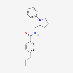 molecular formula C21H26N2O B2547901 N-((1-苯基吡咯烷-2-基)甲基)-4-丙基苯甲酰胺 CAS No. 1797859-23-4