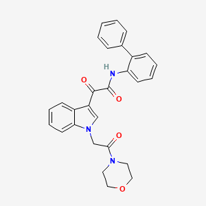 2-[1-(2-morpholin-4-yl-2-oxoethyl)indol-3-yl]-2-oxo-N-(2-phenylphenyl)acetamide