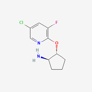 molecular formula C10H12ClFN2O B2547904 (1R,2R)-2-(5-Chloro-3-fluoropyridin-2-yl)oxycyclopentan-1-amine CAS No. 2290901-91-4