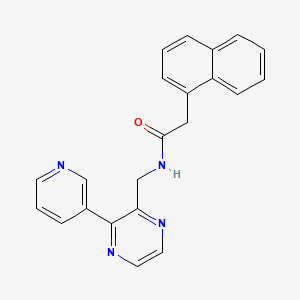 molecular formula C22H18N4O B2547908 2-(naphthalen-1-yl)-N-((3-(pyridin-3-yl)pyrazin-2-yl)methyl)acetamide CAS No. 2034300-26-8