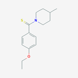 molecular formula C15H21NOS B254791 (4-Ethoxyphenyl)(4-methylpiperidin-1-yl)methanethione 