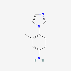 molecular formula C10H11N3 B2547919 4-(1H-イミダゾール-1-イル)-3-メチルアニリン CAS No. 461664-00-6