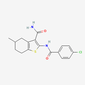 2-(4-Chlorobenzamido)-5-methyl-4,5,6,7-tetrahydrobenzo[b]thiophene-3-carboxamide