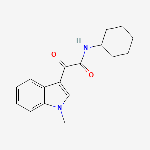 molecular formula C18H22N2O2 B2547929 N-cyclohexyl-2-(1,2-dimethylindol-3-yl)-2-oxoacetamide CAS No. 862830-98-6